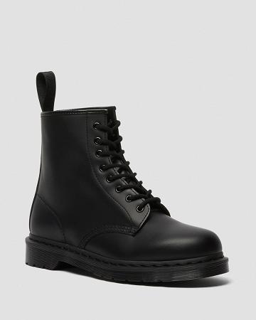 Dr Martens 1460 Mono Smooth Læder Snørestøvler Herre Sort | DK 519FDN